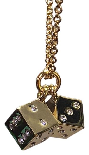 Kate Spade 12k Gold Plate and Pave Crystals Lucky Streak Dice Perfect Gift Of Luck Necklace Listed By Patricia's Shop - Tradesy Cloth Bags, Buy And Sell, Wedding Accessories, Kate Spade, Christian Louboutin, Gold Plate, Shoe Accessories, Tops Designs, Perfect Gift