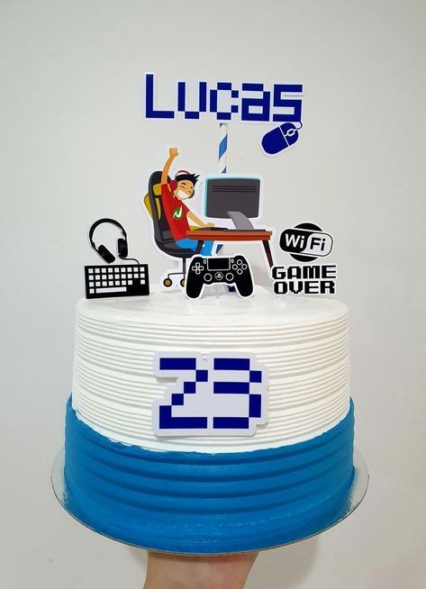 Game Cake Ideas, Gamer Birthday Cake, Video Game Cake, Computer Cake, Playstation Cake, 13th Birthday Boys, Game Cake, Cake Design For Men, Video Game Cakes