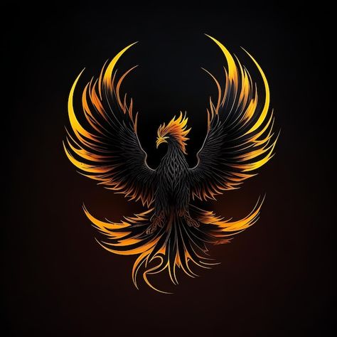 Logotipo simple de phoenix sobre fondo n... | Premium Photo #Freepik #photo #logo-phoenix #diseno-logotipo-moderno #logotipo-pajaro-fuego #fenix-fuego Fenix Logo, Phoenix Logo Design, Logo Phoenix, Phoenix Artwork, Instagram Template Design, Phoenix Bird, Easy Paper Crafts Diy, Bird Logos, Simple Background Images