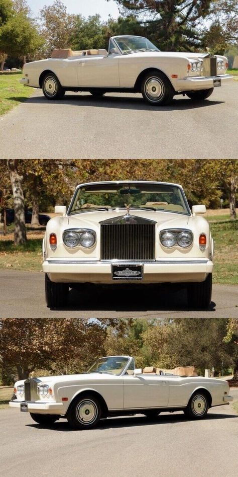 80s Rolls Royce, Rolls Royce Corniche Convertible, Rolls Royce Convertible, Wedding Car Ideas, Toyota Century, Rolls Royce Corniche, Vintage Rolls Royce, Vineyard Wedding Venue, Luxury Cars For Sale