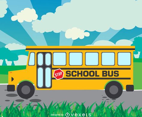 Flat school bus illustration design #AD , #AD, #AD, #school, #design, #illustration, #Flat School Bus Illustration, School Bus Pictures, School Bus Clipart, School Bus Drawing, Cartoon School Bus, Bus Illustration, Energy Bus, Bus Drawing, Bus Stop Design