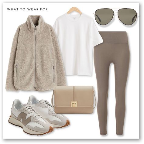 Winter Yoga Outfit, Comfy Shopping Outfit, Beige Leggings Outfit, Outfit Leggins, Aw Outfits, Trip Fashion, Athleisure Winter, Beige Leggings, Look Legging