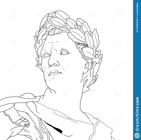 Illustration about the Emperor of Ancient Rome, Julius Caesar Stock Illustration - Illustration of emperor, italy: 216262930 Julius Caesar Sketch, Julius Caesar Drawing, Julius Caesar Art, Julius Caesar Shakespeare, Educational Illustrations, English Projects, Educational Illustration, Reference Drawing, Julius Caesar