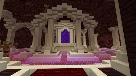 Minecraft Nether Hub, Nether Base, Nether Hub, Minecraft Temple, Minecraft Storage, Minecraft Portal, Minecraft Base, Hub Design, City Ideas