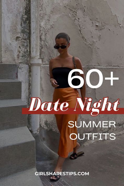 Discover 60+ chic and classy summer date night outfits perfect for hot weather! Whether you're looking for trendy and casual looks or dressy and elegant styles, we've got you covered. From dinner dates to active outings, anniversary celebrations to birthday parties, first dates to fancy nights out, these simple yet stylish outfits are easy to pull off. Stay comfy and baddie-ready for drinks or a formal night out! Dinner Out Outfit Summer, Summer 2024 Dinner Outfits, Relaxed Night Out Outfit, Summer Out To Dinner Outfit, Dinner Date Night Outfit Summer, Casual Dinner And Drinks Outfit, Dinner Date Summer Outfit, Summer Dinner Outfit Ideas, Hot Weather Date Outfit