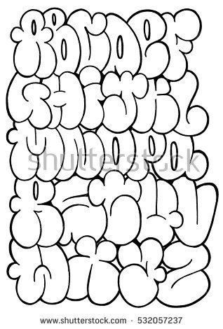 Bubble Letters Alphabet, Graffiti Alphabet Styles, Alphabet Graffiti, Alfabet Font, Graffiti Lettering Alphabet, Graffiti Art Letters, Graffiti Text, Graffiti Words, Graffiti Lettering Fonts