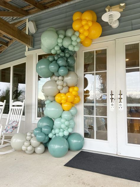 Corner Balloon Arch, Porch Balloon Garland, Door Balloon Garland, Outdoor Balloon Garland, Baby Shower Balloon Decor, Baby Shower Balloon Garland, Organic Balloon Arch, Balloon Door, Covington Louisiana