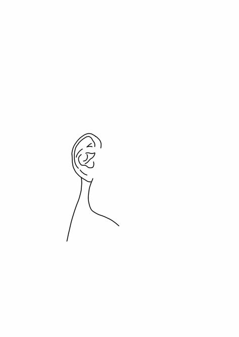 Ear Drawing, Drawing Minimal, Minimal Line Drawing, Sketch Painting, Hd Backgrounds, Minimal Art, Line Art Drawings, Simple Art, Drawing People