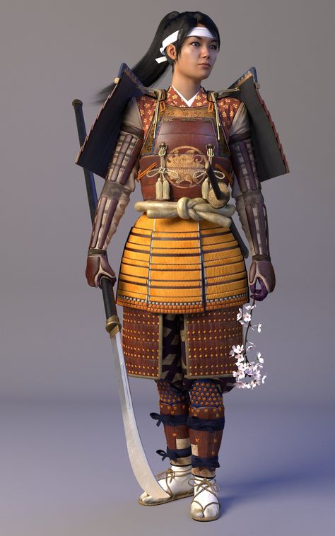 ArtStation - Girl&sakura, IRVING WEI Samurai Concept, Samurai Clothing, Ronin Samurai, Japanese Art Samurai, Female Samurai, Warrior Outfit, Samurai Artwork, Female Armor, Heroic Fantasy