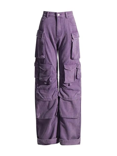 Purple Cargo Baggy Pants Denim Cargo Pants, Jeans Cargo, Jeans Casual, Upcycled Denim, Baggy Pant, Women Essentials, Jeans Online, Cargo Jeans, Denim Trousers