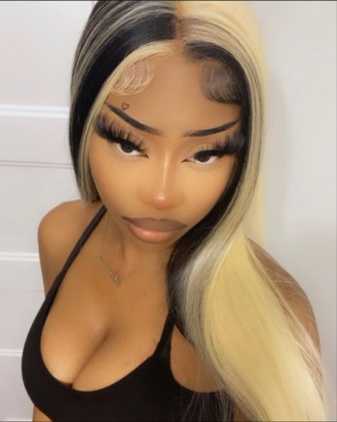 Hair Laid Wigs, Y2k Hairstyles Wig, Wigs On Dark Skin Women, Cute Valentines Hairstyles, Unique Wig Hairstyles, Different Wig Hairstyles, Y2k Hairstyles Black Women, Hair Color Wigs, Pretty Wigs