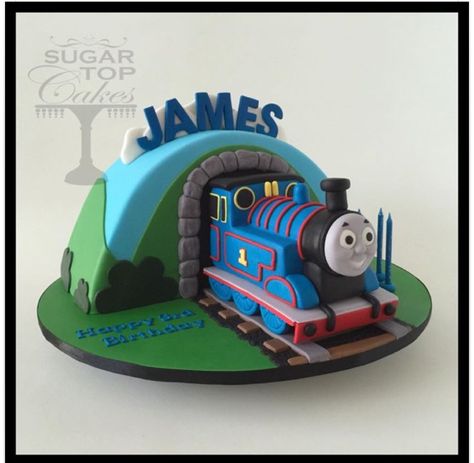 Thomas Tank Engine Cake, Minion Party Ideas, Thomas The Tank Cake, Thomas And Friends Cake, Thomas Birthday Cakes, Birthday Cake Boys, Thomas The Train Cake, Thomas Train Birthday, Thomas Cake