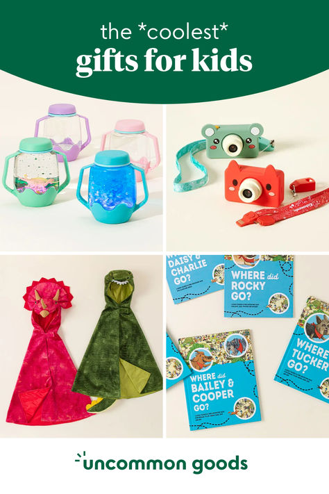 Unique gift ideas for kids that will help them learn, grow, explore, express and, most importantly, play.
Uncommon Goods has 1,000's of handpicked unique gifts guaranteed to make you the best gift-giver this year. Unique Gifts For Kids, Gift Ideas For Kids, Mommy Quotes, Xmas 2024, Kid Projects, Gift Wraps, Uncommon Goods, Cool Gifts For Kids, 2024 Christmas