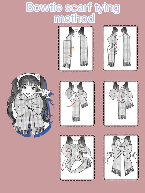 Japanese Scarf Tying, Clothes Hacks, Fashion Design Template, Sewing Diy, Scarf Tying, Clothing Hacks, Girl Clothes, Diy Sewing, Design Template