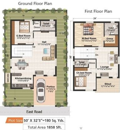 1858 sqft 3 bhk Villa Srirasthu Group Nature Homes Floor plan 3 Bhk Bungalow Plan, East Facing Villa Plans, 3bhk Villa Floor Plan, 3 Bhk Duplex House Plan, Duplex Villa Plan, North Facing House Plan, Small House Design Floor Plan, Nature Homes, Budget House Plans