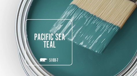 PACIFIC SEA TEAL 510D-7 | Behr Paint Colors Teal Paint Colors Sherwin Williams, Teal Craft Room, Behr Teal Paint Colors, Teal Bedrooms, Behr Exterior Paint Colors, Beachy Paint Colors, Paint 2024, Behr Exterior Paint, Turquoise Paint Colors