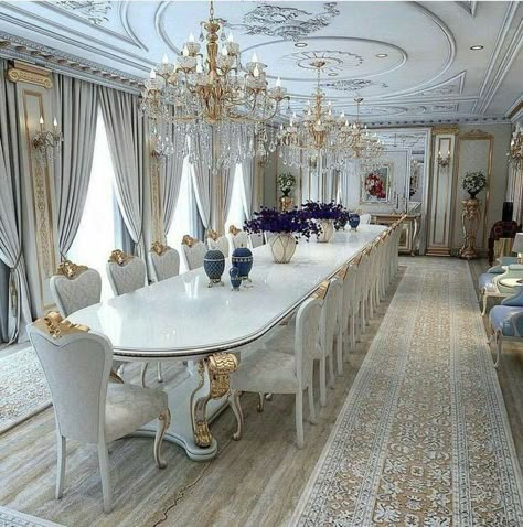 Luxury Mansions Interior, Luxury House Interior Design, Dining Room Makeover, Luxury Dining Room, Room Deco, Mansion Interior, Mansions Luxury, Luxury Homes Interior, Luxury Dining