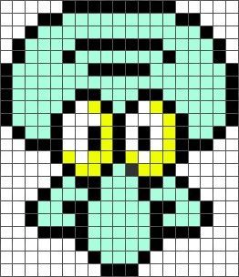 Graph Art, Sponge Bob Square Pants, Kandi Perler, Anime Pixel, Unique Handmade Earrings, Square Pants, Anime Pixel Art, Bead Loom Bracelets, Sponge Bob