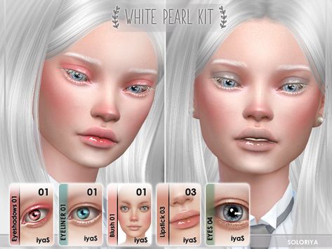 MMOutfitters Under Eye Liner, Cc Accessories, White Mascara, Bunny Makeup, Sims Makeup, Lipstick Eyes, Sims 4 Makeup Cc, The Sims 4 Skin, White Eyelashes