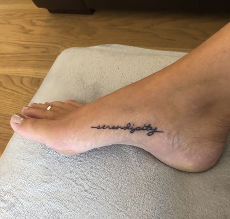 Side Foot Tattoos For Women, Inner Foot Tattoo, Side Of Foot Tattoos For Women, Inside Foot Tattoo, Side Of Foot Tattoo, Foot Tattoo Placement, Tattoo Ideas Foot, Side Foot Tattoos, Serendipity Tattoo