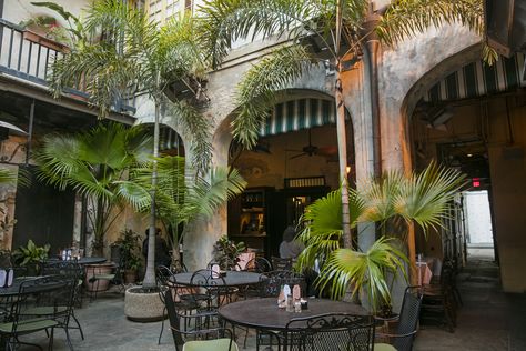 New Orleans Interior Design, French Quarter Decor, House Gallery, Beer Garden, French Quarter, Exposed Brick, Cool Bars, Outdoor Oasis, Southern Style