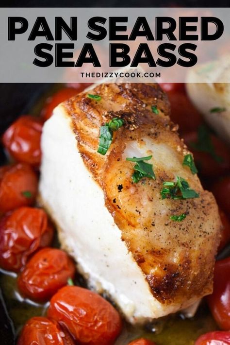 How To Cook Sea Bass Fish, Easy Sea Bass Recipes, Cooking Sea Bass Fish, Seared Sea Bass Recipes, Pan Seared Sea Bass Recipes, Seabass Recipe Pan Seared, Pan Seared Fish Recipes, Sea Bass Recipes Pan Seared, Sea Bass Dinner