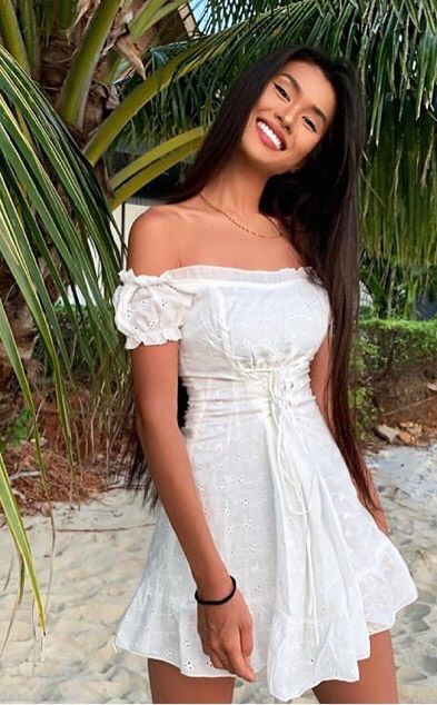 Cute Summer Dress ideas from Zaful Customers#dress #feminine #laceupdress #minidress #whitedress #zmeootd Visiting Thailand was perfect especially wear this cute white dress to beach Laceup Dress, Cute White Dress, Pakaian Feminin, Lace Dress With Sleeves, Mode Kpop, White Dress Summer, Cute Summer Dresses, Mode Streetwear, Casual Summer Dresses