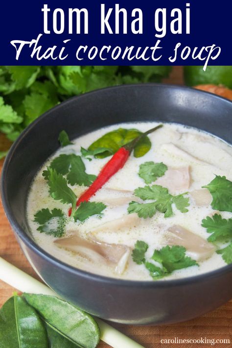 Thai Soups, Tom Kha Gai, Thai Coconut Soup, Tom Kha, Thai Soup, Coconut Soup, Thai Coconut, Lebanese Recipes, Thai Recipes