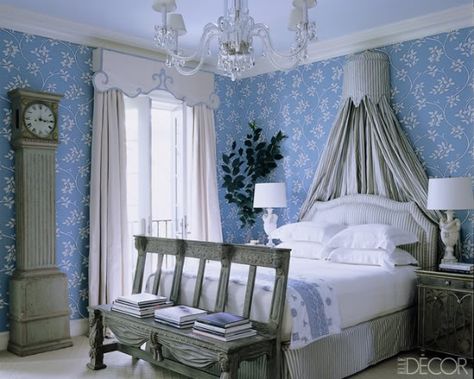 Cornice Ideas, Drapery Workroom, Billy B, Upholstery Design, Blue Chinoiserie, Chinoiserie Chic, Beautiful Bedroom, Trendy Bedroom, Master Bedrooms