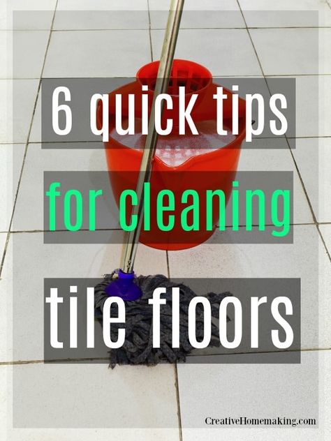 6 quick, expert tips for mopping tile floors in your kitchen and bathroom. Some of my favorite tile floor cleaning hacks! Mopping Tile Floors, Floor Cleaning Hacks, Tile Floor Cleaner, Clean Kitchen Floor, Deep Cleaning Hacks, Cleaning Tile Floors, Easy Cleaning Hacks, Vinegar Cleaning, Deep Cleaning Tips