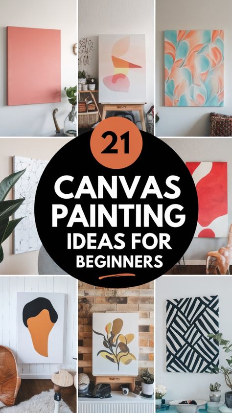 Unlock your creativity with DIY canvas painting ideas. From sunsets to simple abstracts, these projects are designed to help beginners enjoy the process while achieving beautiful outcomes. Painting On A Budget, Focal Point Painting Ideas, Simply Canvas Painting Ideas, Diy Beginner Painting, Beginner Mini Canvas Painting, Repainting Canvas Diy, Large Painting Ideas Easy, Modern Art Canvas Painting Easy, Simple Large Canvas Painting