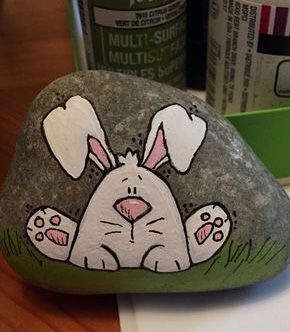 Stone Drawing, Easter Paintings, Painted Rock Animals, Painted Rocks Kids, Painted Rocks Craft, Painted Rocks Diy, Rock Painting Ideas Easy, Rock Painting Patterns, Paint Rock