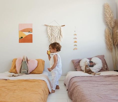 This is the big girls happy room We have moved them into the same together and they are loving it Now we are just waiting for our dream… Kids Rooms Shared, Montessori Bedroom, Shared Kids Room, Happy Room, Kids Room Inspiration, Shared Room, Montessori Baby, Toddler Bedrooms, Shared Rooms