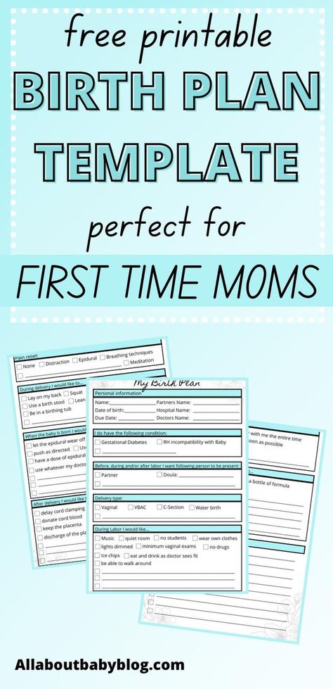 Hospital Birth Plan, Birth Plan Printable, Birth Plan Checklist, Natural Birthing Plan, Birth Plan Template, Doctor Names, Pregnancy Problems, Newborn Mom, Hospital Birth