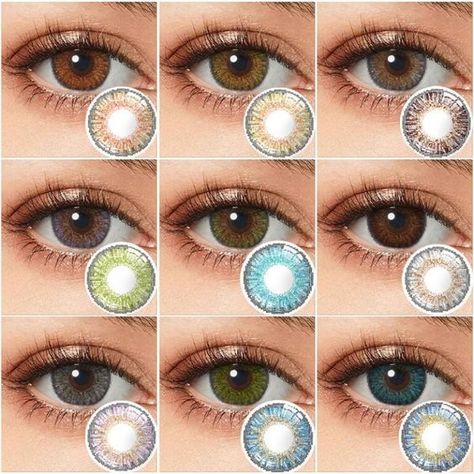 $9.9 Buy 1 get 1 Big Sunglasses Women, Colored Eye Contacts, Prescription Colored Contacts, Eye Contacts, Beautiful Eyes Color, Eye Contact Lenses, Lenses Eye, Contact Lens, Contact Lenses Colored