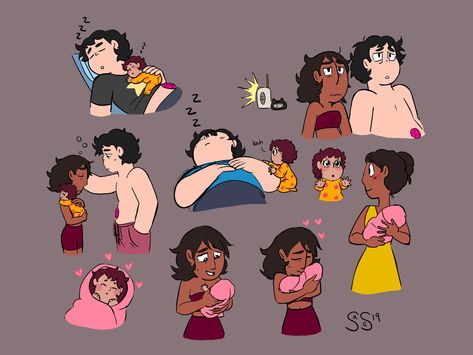 Stevonnie Ship, Connie Steven Universe, Concept Art Character Design, Steven Universe Lapidot, Connie Stevens, Steven Universe Pictures, Steven Universe Ships, Steven Universe Anime, Steven Universe Au