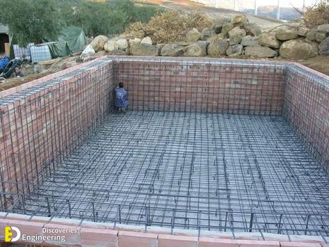 How To Construct RCC Concrete Swimming Pool - Engineering Discoveries Concrete Swimming Pool, Swimming Pool Construction, Pool Contractors, Concrete Pool, Luxury Pools, Pool Installation, Fiberglass Pools, Pool Construction, Lap Pool