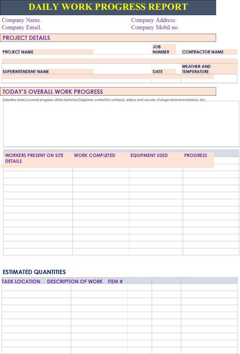 Daily Work Report Template - Excel Word Templates Business Consultant Services, Stock Report, Rent Receipt, Professional Summary, Report Design Template, Business Writing Skills, Word Template Design, Daily Report, Ms Excel