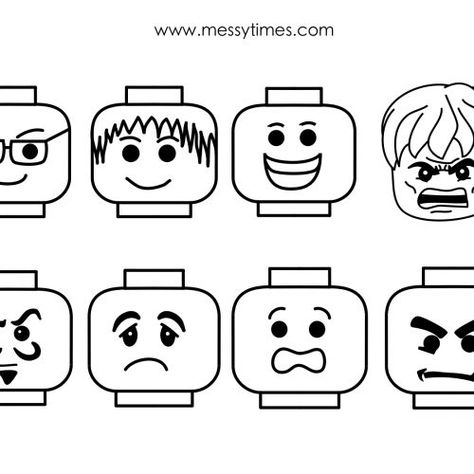 Lego faces for mask | Lego theme | Pinterest | Lego Faces, Lego ... Emotions Coloring Pages, Lego Classroom Theme, Facial Emotions, Lego Faces, Brick Face, Lego Head, Face Template, Lego Birthday Party, Lego Craft