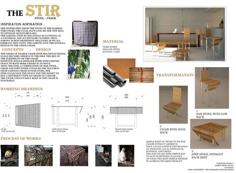 Design Presentation Board With Left To Right Layout Chair Presentation Board, Furniture Design Sheet Presentation, Poster Furniture Design, Furniture Presentation Board, Product Design Presentation Board, Furniture Design Presentation, Furniture Design Poster, Presentation Furniture Design, Interior Design Presentation Layout