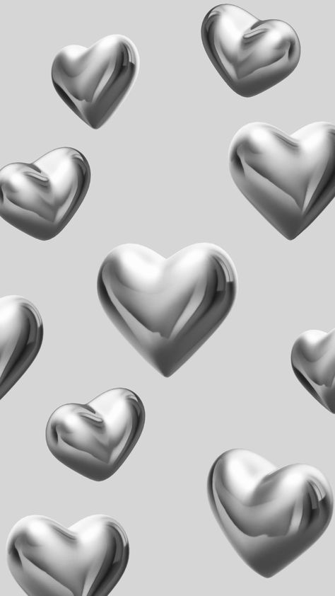 Metallic Heart Wallpaper, Silver Lockscreen, Silver Wallpaper Iphone, Silver Heart Wallpaper, Silver Wallpaper Aesthetic, Pink Guitar Wallpaper, Silver Iphone Wallpaper, Wallpaper Happy, Wallpaper Glitter