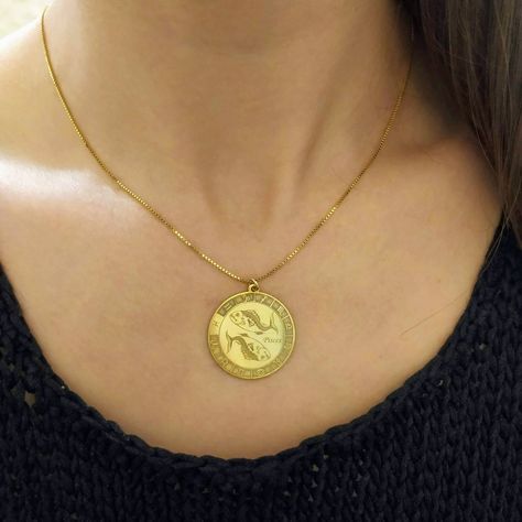 "Zodiac Sign Pisces ♓ Astrology Pisces ♓ Zodiac Necklaces" Gold Compass Necklace, Pisces Pendant, Sagittarius Pendant, Sagittarius Necklace, Pisces Necklace, North Star Necklace, Sunshine Necklace, Astrology Necklace, Zodiac Pendant Necklace