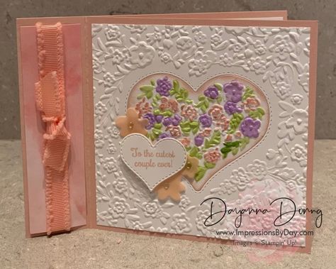 Love And Happiness Stampin Up Cards, Stampin Up Love And Happiness, Bouquet Of Love Stampin Up Cards, Stampin Up Bouquet Of Love, Stampin Up Anniversary Cards For Couple, Stampin Up Wedding Cards Ideas, Stampin Up Wedding Cards, Stampin Up Valentine Cards, 50th Anniversary Cards