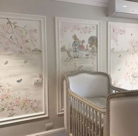 Mom Core, Luxury Baby Room, Nursery Room Design, With Wallpaper, Baby Room Inspiration, Nursery Room Inspiration, Baby Room Design, Nursery Baby Room, Baby Bedroom