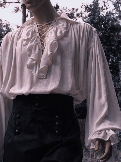 Victorian Outfit Men, Victorian Fashion Male, Victorian Male Fashion, Aesthetic Male Outfits, Victorian Shirt, Vampire Fashion, Stile Harry Potter, Victorian Vampire, Vampire Clothes