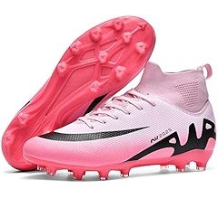 Football Boots Kids Women Men High Top Turf Cleats Spike Professional Outdoor Soccer Trainers Sneaker Shoes Pink Size 3.5: Amazon.co.uk: Fashion Soccer Cleats Womens, Turf Cleats, Soccer Trainer, Turf Football, Mens High Tops, Shoes Pink, Football Shoes, Trainer Sneakers, Sneaker Shoes