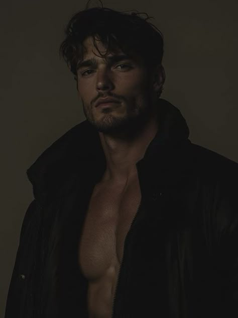 Dark Features Man, Mens Black Hairstyles, Fae Male Character Inspiration, Midjourneyart Man, Dark Hair Man, Tall Dark And Handsome Men, Dark Hair Men, Rugged Man, Couples Costumes Creative