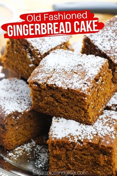 Gluten Free Gingerbread Cake, Gingerbread Cake Recipe, Gluten Free Gingerbread, Gingerbread Recipe, Gingerbread Cake, Cake Ingredients, Holiday Desserts, Easy Cake, Christmas Cake