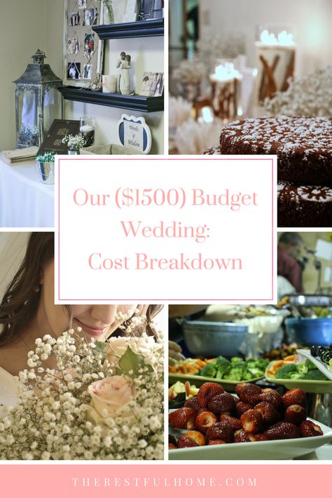 Consider prioritizing your future financial peace over the magazine cover hype.  Our Budget Wedding: approx. $1500 Cost Breakdown- includes flowers, license,