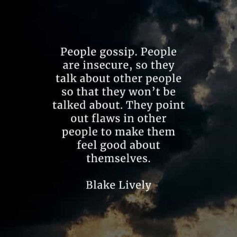 Gossip quotes that will inspire you to act accordingly Insecure People Quotes, Nosy People, People Who Gossip, Gossip Quotes, Jewish Proverbs, Insecure People, Bliss Quotes, Feeling Jealous, German Quotes